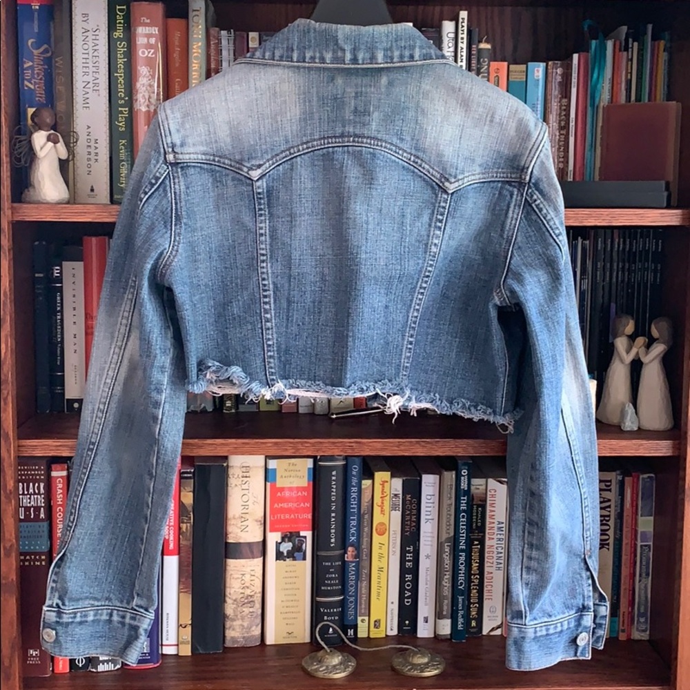 GAP Cropped Cut Off Jean Jacket - Picture 3 of 7